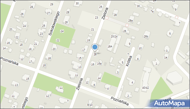 Laski, Zielona, 18, mapa Laski