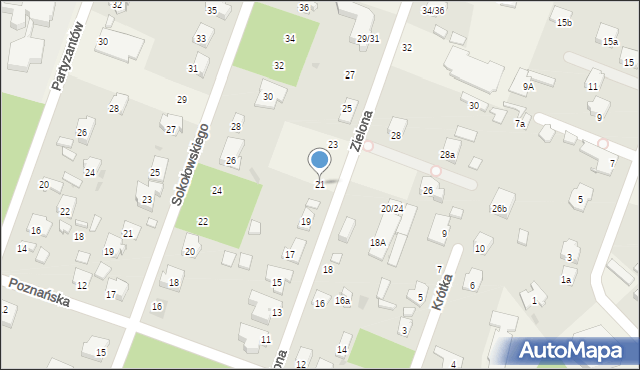 Laski, Zielona, 21, mapa Laski