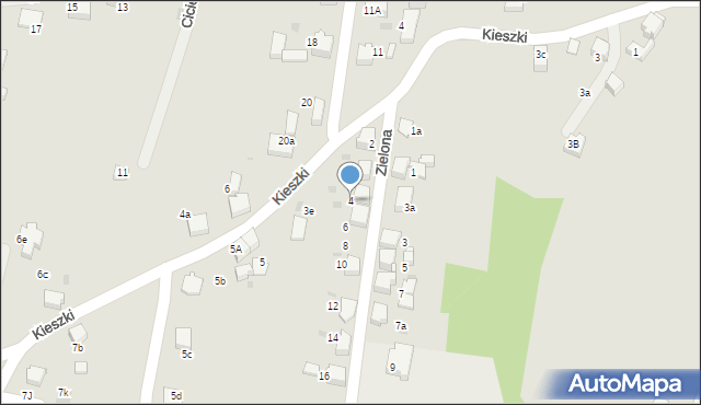 Łaziska Górne, Zielona, 4, mapa Łaziska Górne