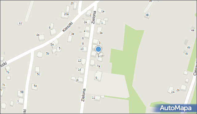 Łaziska Górne, Zielona, 7, mapa Łaziska Górne