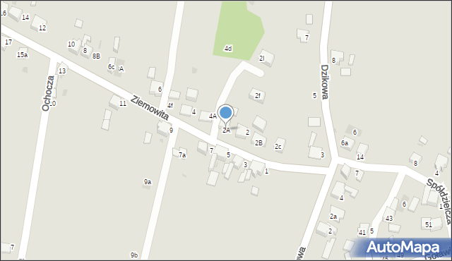 Lędziny, Ziemowita, 2A, mapa Lędziny