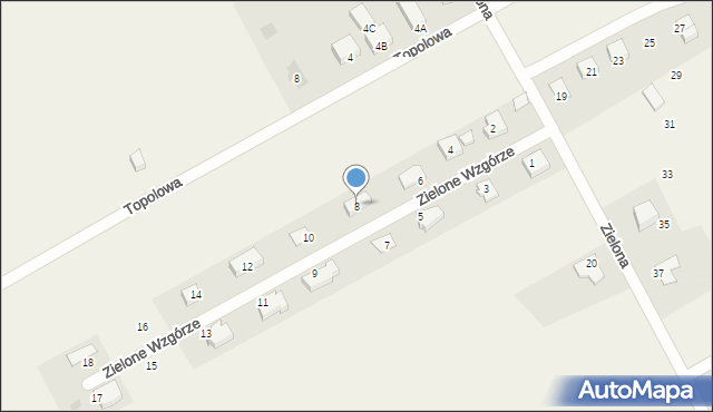 Łęgowo, Zielone Wzgórze, 8, mapa Łęgowo