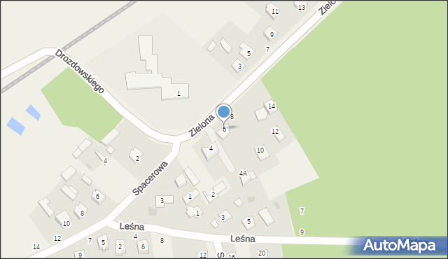 Leopoldów, Zielona, 6, mapa Leopoldów