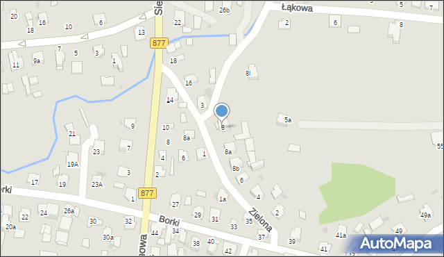 Leżajsk, Zielona, 8, mapa Leżajsk