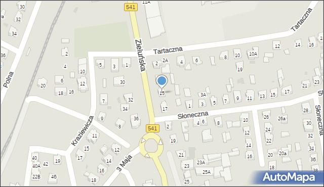 Lidzbark, Zieluńska, 15, mapa Lidzbark