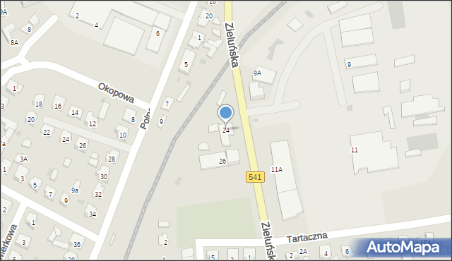 Lidzbark, Zieluńska, 24, mapa Lidzbark