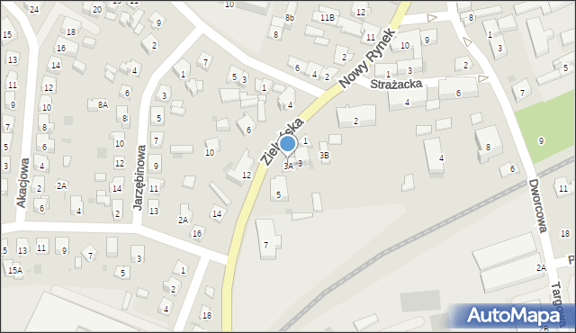 Lidzbark, Zieluńska, 3A, mapa Lidzbark