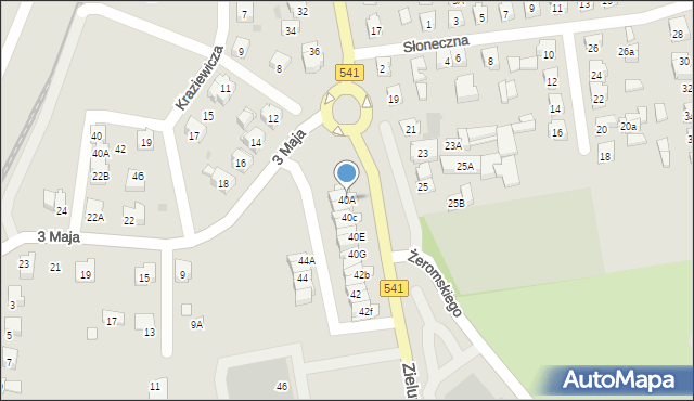 Lidzbark, Zieluńska, 40A, mapa Lidzbark