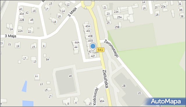 Lidzbark, Zieluńska, 42E, mapa Lidzbark