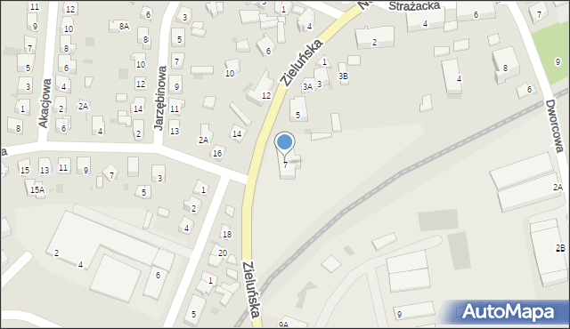 Lidzbark, Zieluńska, 7, mapa Lidzbark