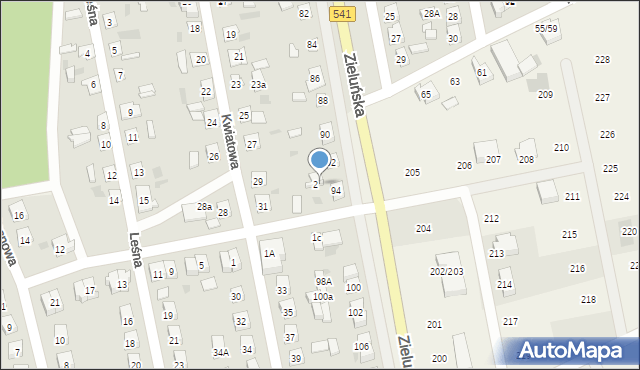 Lidzbark, Zieluńska, 94a, mapa Lidzbark