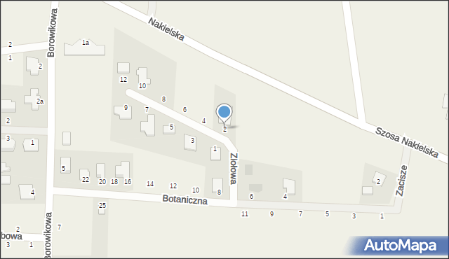 Łochowice, Ziołowa, 2, mapa Łochowice