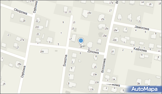 Łochowo, Zimowa, 19, mapa Łochowo