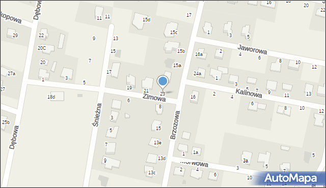 Łochowo, Zimowa, 23, mapa Łochowo