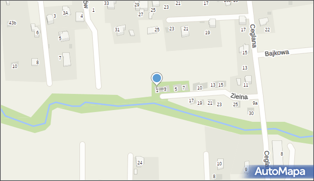 Łodygowice, Zielna, 1, mapa Łodygowice