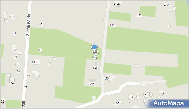 Łódź, Zimna Woda, 83f, mapa Łodzi