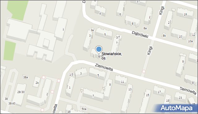 Łódź, Ziemowita, 6, mapa Łodzi