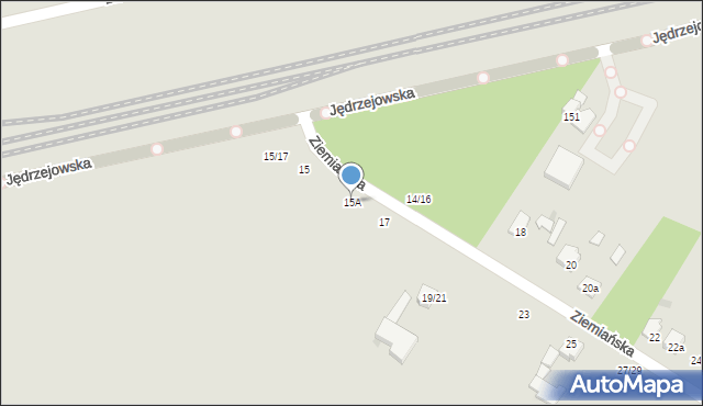 Łódź, Ziemiańska, 15A, mapa Łodzi