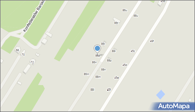 Łódź, Ziemiańska, 86p, mapa Łodzi