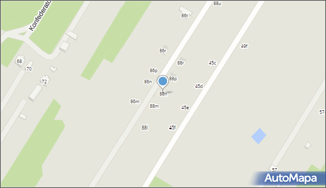 Łódź, Ziemiańska, 88n, mapa Łodzi