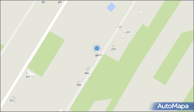 Łódź, Ziemiańska, 98f, mapa Łodzi