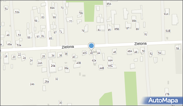 Łojki, Zielona, 42, mapa Łojki