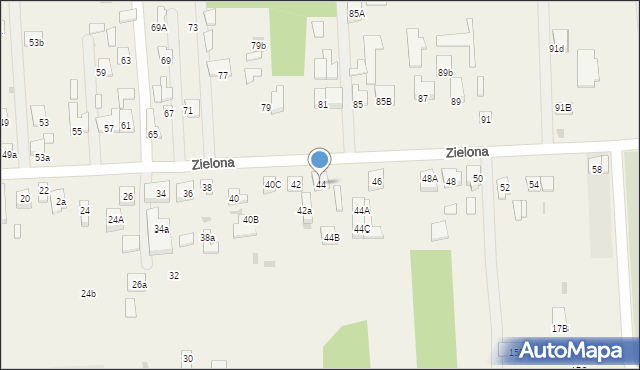Łojki, Zielona, 44, mapa Łojki