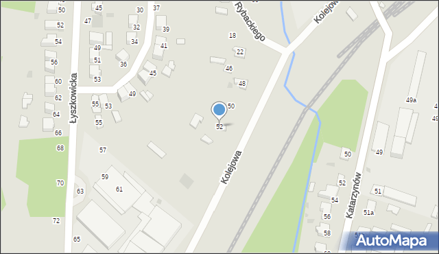 Łowicz, Zielna, 52, mapa Łowicza