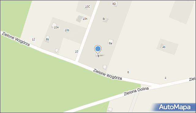 Łowyń, Zielone Wzgórza, 8, mapa Łowyń