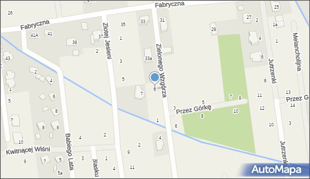 Łoziska, Zielonego Wzgórza, 6, mapa Łoziska