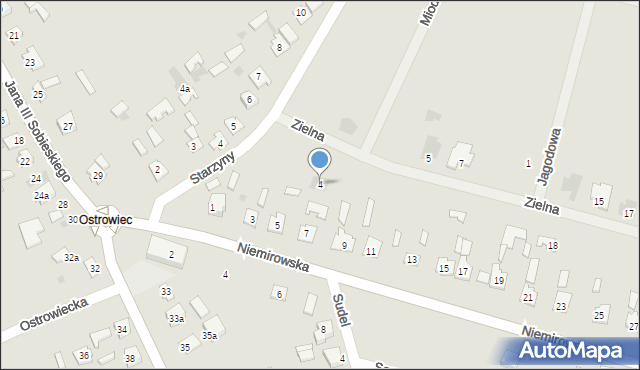 Lubaczów, Zielna, 4, mapa Lubaczów