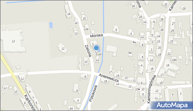 Lubawka, Zielona, 9, mapa Lubawka