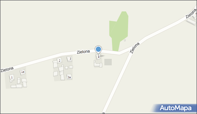 Lubiń, Zielona, 4, mapa Lubiń