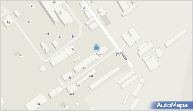 Lublin, Zimna, 5, mapa Lublina