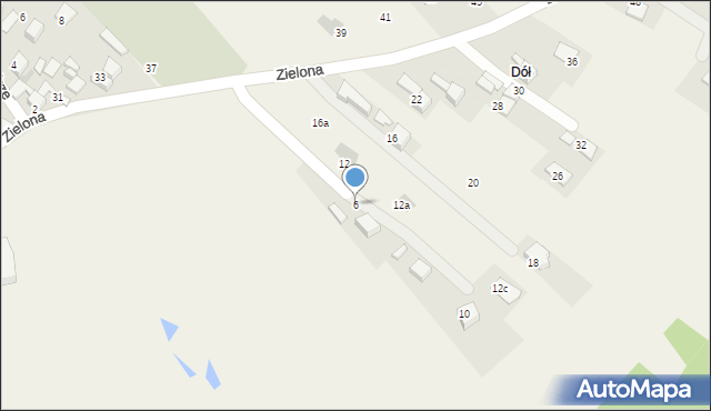 Ludźmierz, Zielona, 6, mapa Ludźmierz