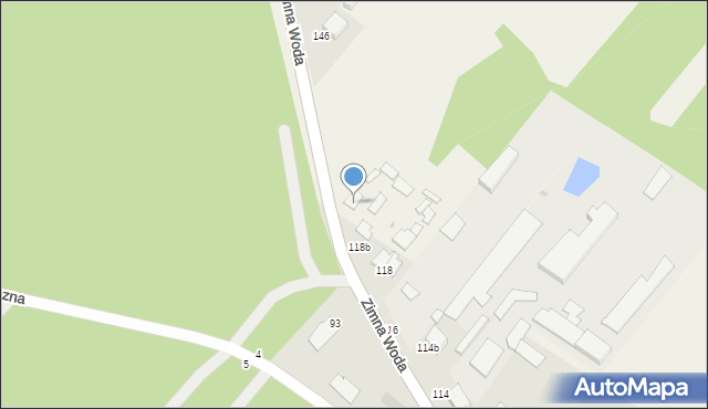 Łuków, Zimna Woda, 122, mapa Łuków