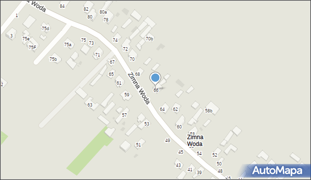 Łuków, Zimna Woda, 66, mapa Łuków