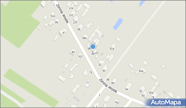 Łuków, Zimna Woda, 94, mapa Łuków