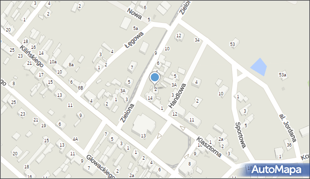 Lutomiersk, Zielona, 2, mapa Lutomiersk