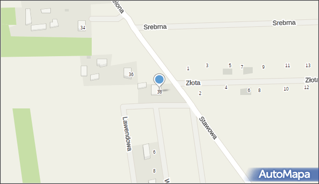 Łysiec, Zielona, 38, mapa Łysiec