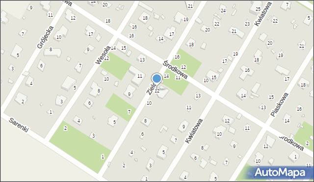 Magdalenka, Zielona, 12, mapa Magdalenka
