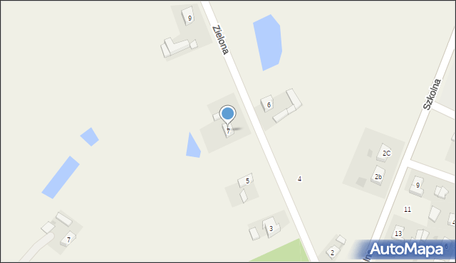 Mąkolno, Zielona, 7, mapa Mąkolno