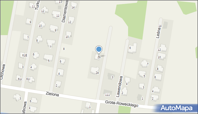 Maków Nowy, Zielona, 2b, mapa Maków Nowy