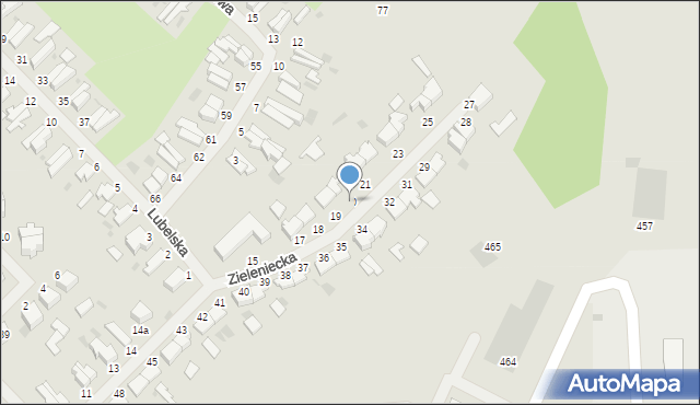 Malbork, Zieleniecka, 20, mapa Malborka