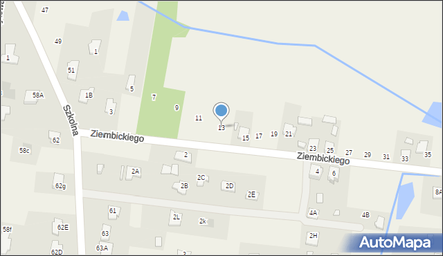 Małęczyn, Ziembickiego Ignacego, ks., 13, mapa Małęczyn