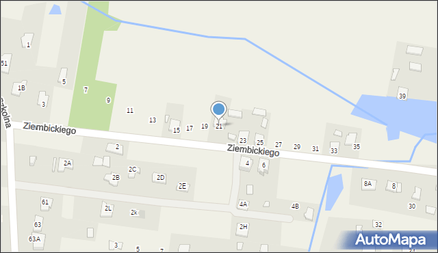 Małęczyn, Ziembickiego Ignacego, ks., 21, mapa Małęczyn