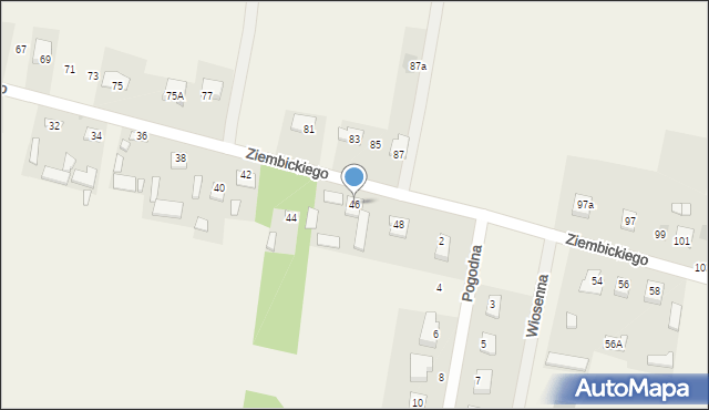 Małęczyn, Ziembickiego Ignacego, ks., 46, mapa Małęczyn