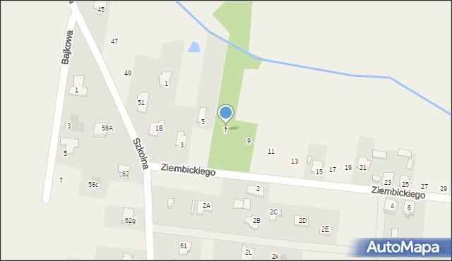 Małęczyn, Ziembickiego Ignacego, ks., 7, mapa Małęczyn