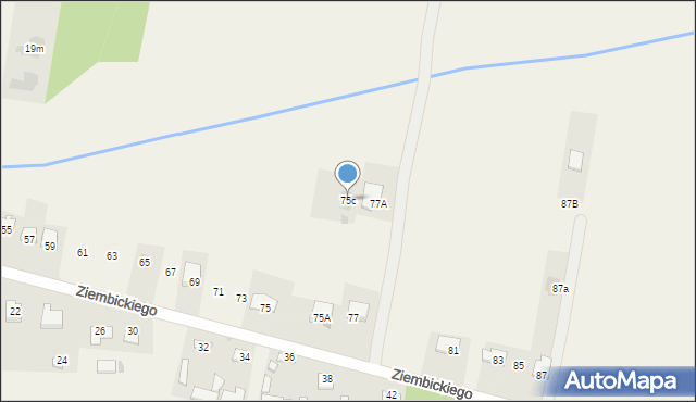 Małęczyn, Ziembickiego Ignacego, ks., 75c, mapa Małęczyn