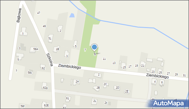 Małęczyn, Ziembickiego Ignacego, ks., 9, mapa Małęczyn